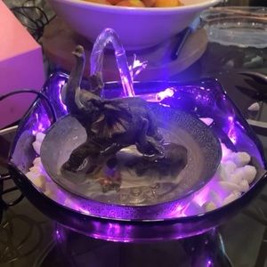 Purple elephant water fountain